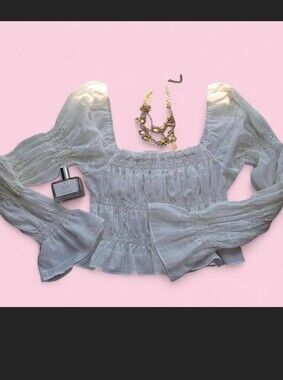 Princess Polly White Jolee Top Size 4